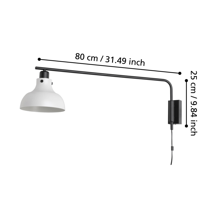 Eglo - Zidna lampa 1xE27/40W/230V