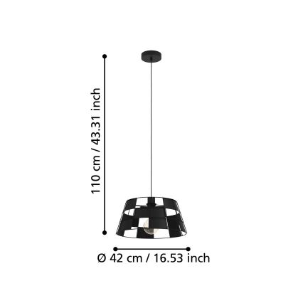 Eglo - Luster na sajli 1xE27/40W/230V