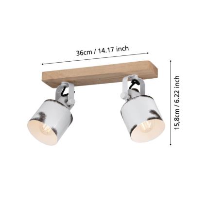 Eglo - Reflektorska lampa 2xE27/40W/230V