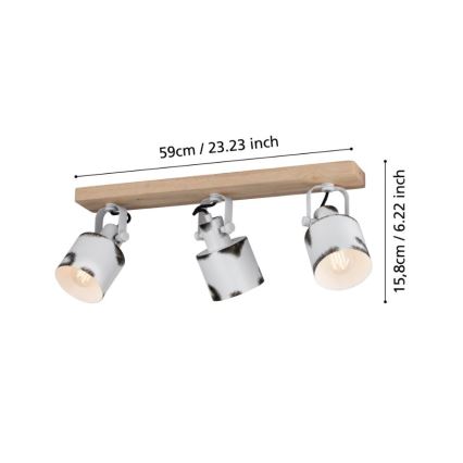 Eglo - Reflektorska lampa 3xE27/40W/230V