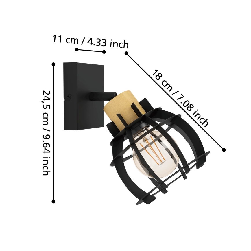 Eglo - Zidna reflektorska lampa 1xE27/40W/230V