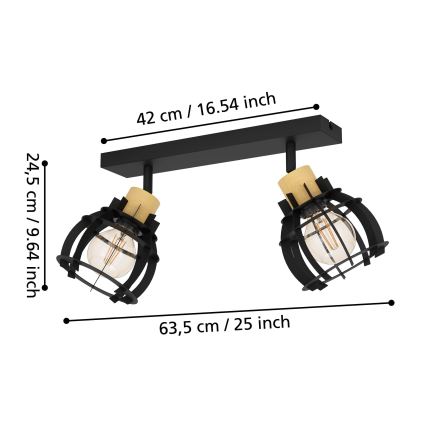 Eglo - Reflektorska lampa 2xE27/40W/230V
