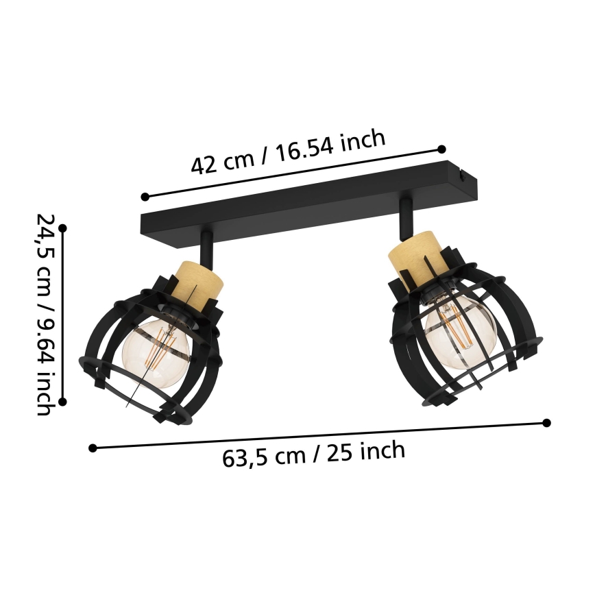 Eglo - Reflektorska lampa 2xE27/40W/230V