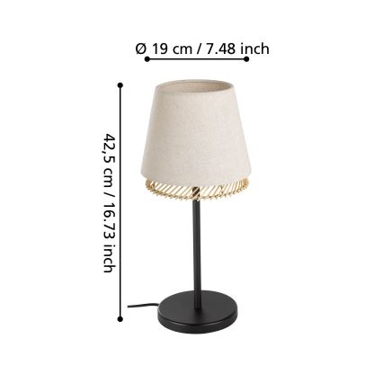 Eglo - Stona lampa 1xE27/40W/230V