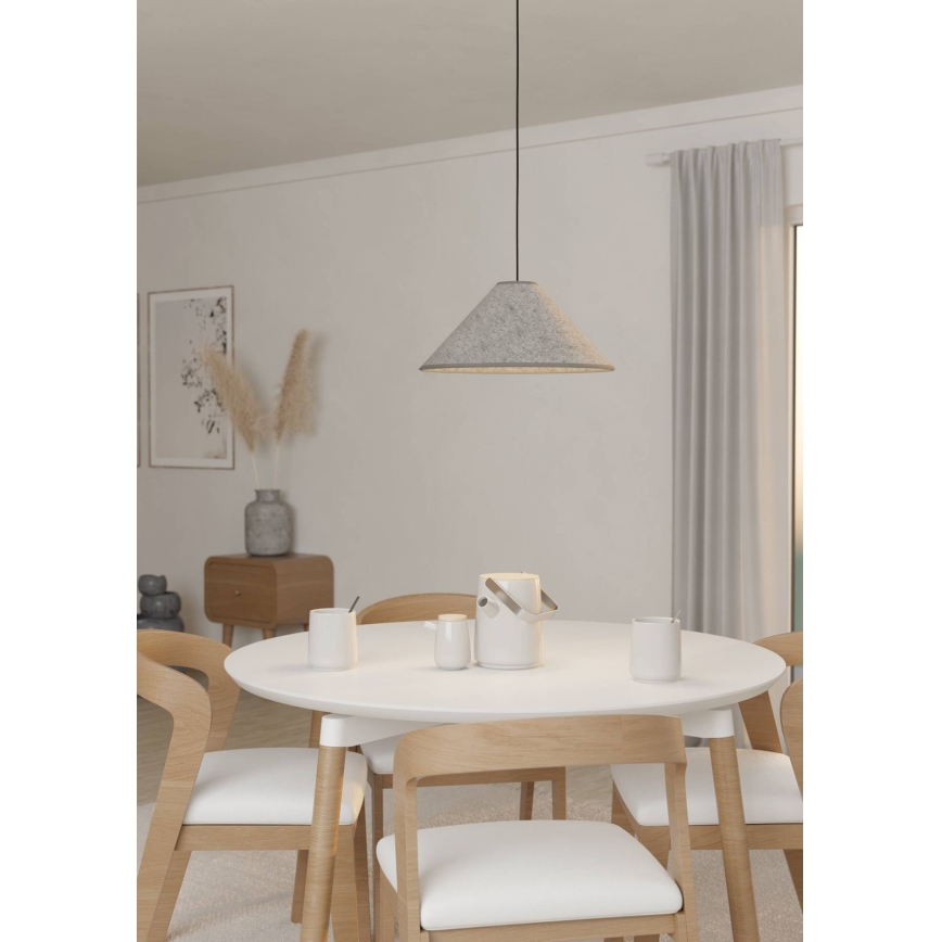 Eglo - Luster na sajli 1xE27/40W/230V sivo