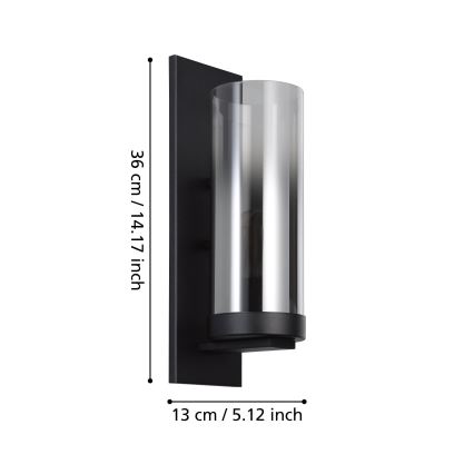 Eglo - Zidna lampa 1xE27/40W/230V crno