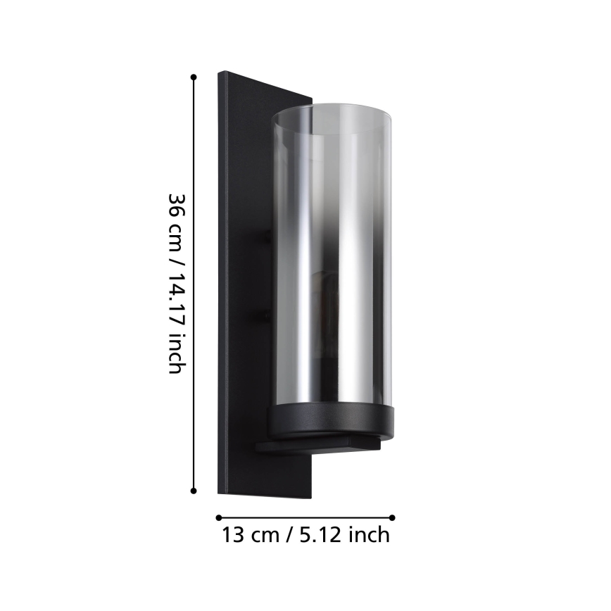 Eglo - Zidna lampa 1xE27/40W/230V crno