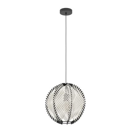 Eglo - Luster na sajli 1xE27/40W/230V pr. 40 cm bela/crno
