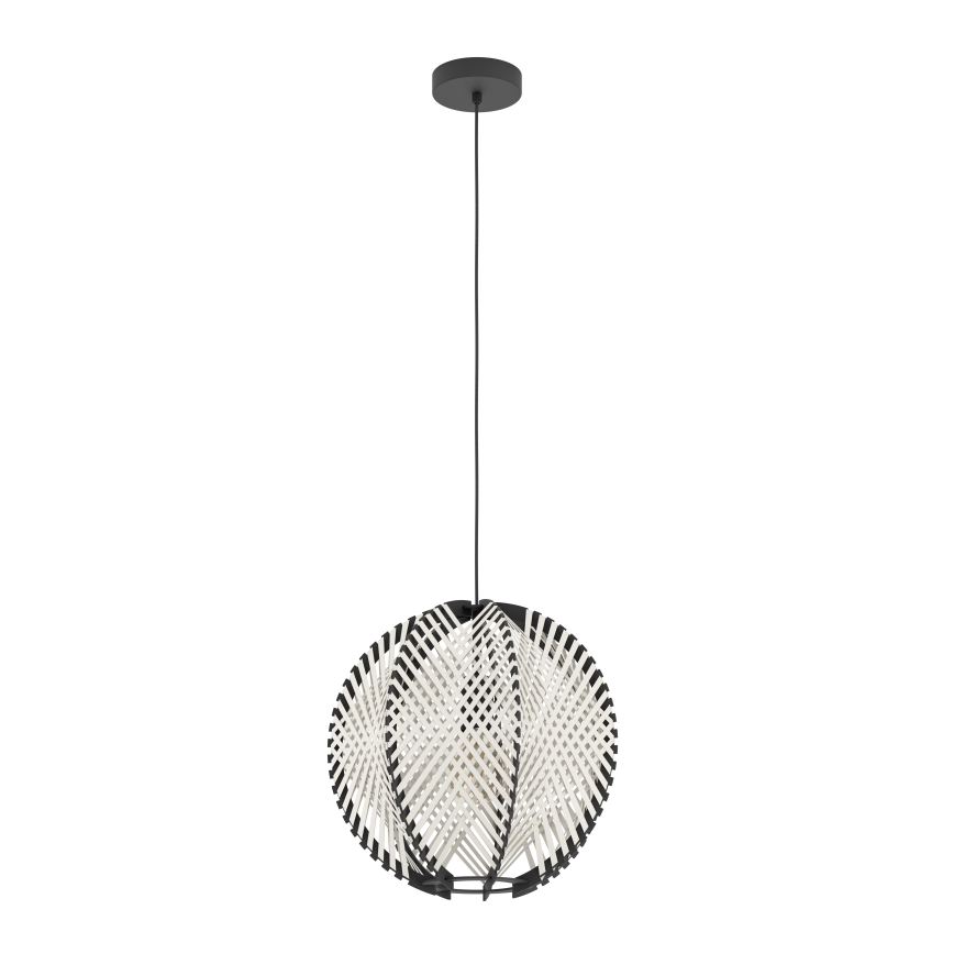 Eglo - Luster na sajli 1xE27/40W/230V pr. 40 cm bela/crno