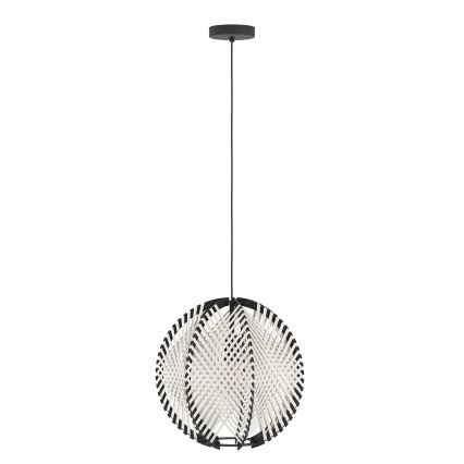 Eglo - Luster na sajli 1xE27/40W/230V pr. 40 cm bela/crno