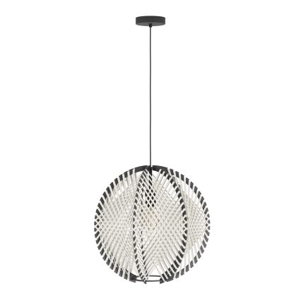 Eglo - Luster na sajli 1xE27/40W/230V pr. 48 cm bela/crno