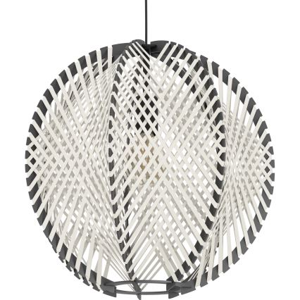 Eglo - Luster na sajli 1xE27/40W/230V pr. 48 cm bela/crno