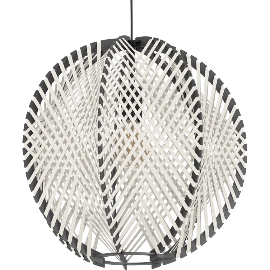 Eglo - Luster na sajli 1xE27/40W/230V pr. 48 cm bela/crno