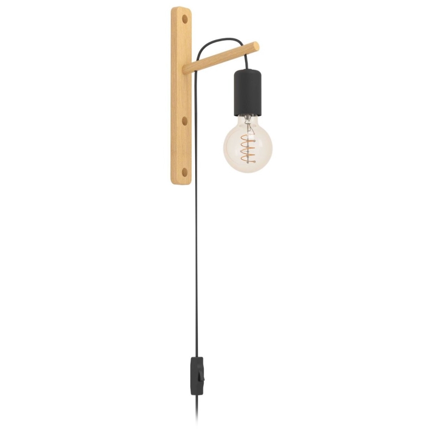 Eglo - Zidna lampa 1xE27/10W/230V fikus elastika braon/crno