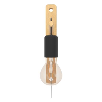 Eglo - Zidna lampa 1xE27/10W/230V fikus elastika braon/crno
