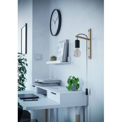 Eglo - Zidna lampa 1xE27/10W/230V fikus elastika braon/crno