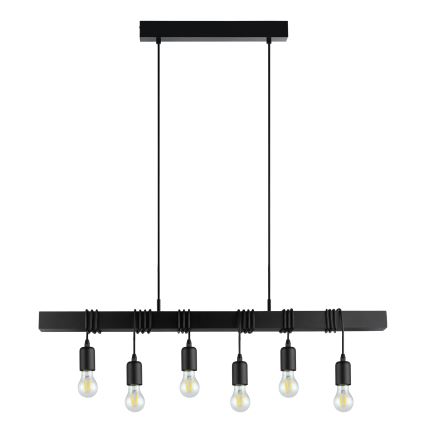 Eglo - Luster na sajli TOWNSHEND 6xE27/60W/230V - FSC sertifikovano