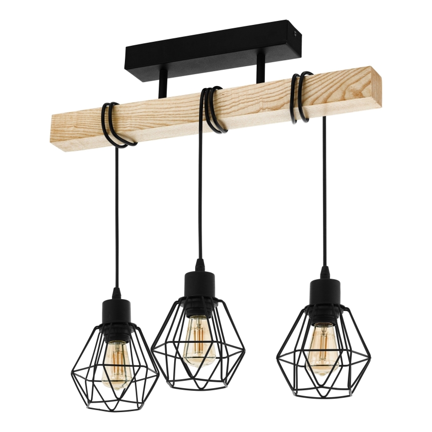 Eglo - Nadgradni luster TOWNSHEND 3xE27/60W/230V - FSC sertifikovano