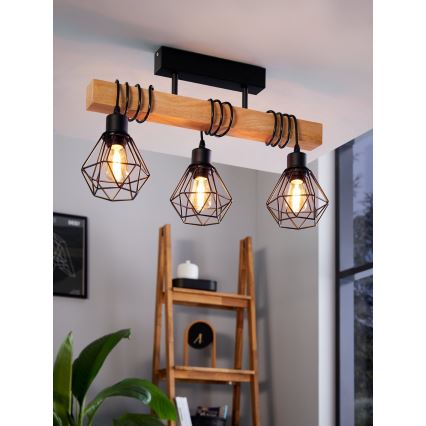 Eglo - Nadgradni luster TOWNSHEND 3xE27/60W/230V - FSC sertifikovano