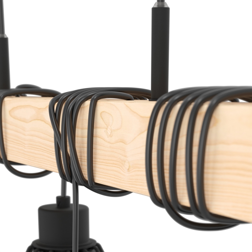 Eglo - Luster na sajli TOWNSHEND 4xE27/60W/230V - FSC sertifikovano