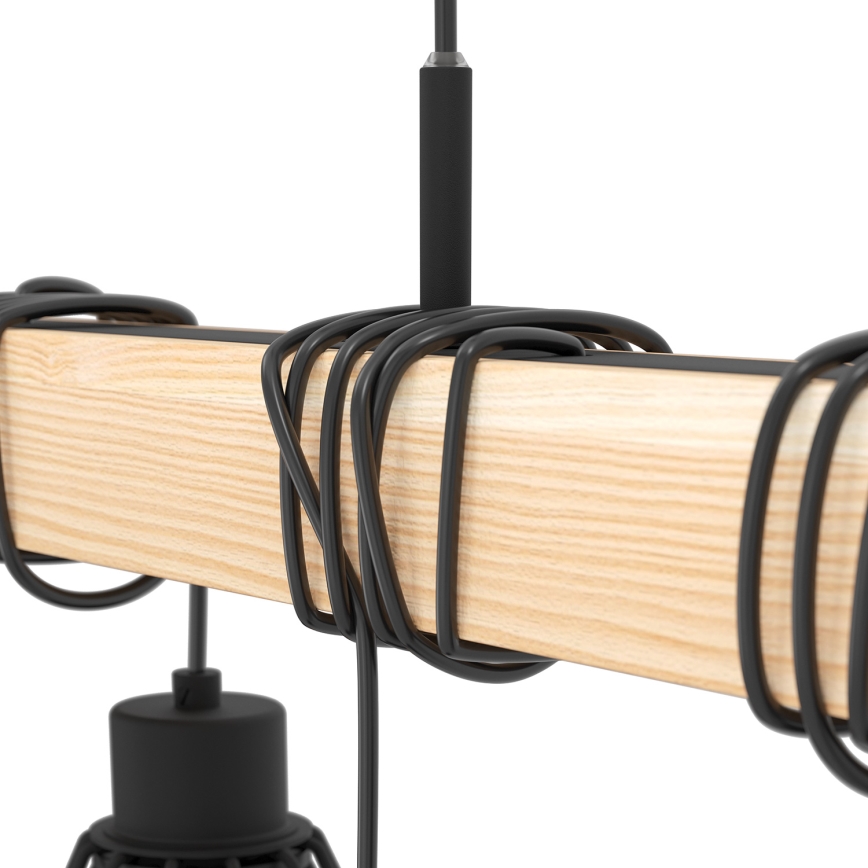 Eglo - Luster na sajli TOWNSHEND 9xE27/60W/230V - FSC sertifikovano