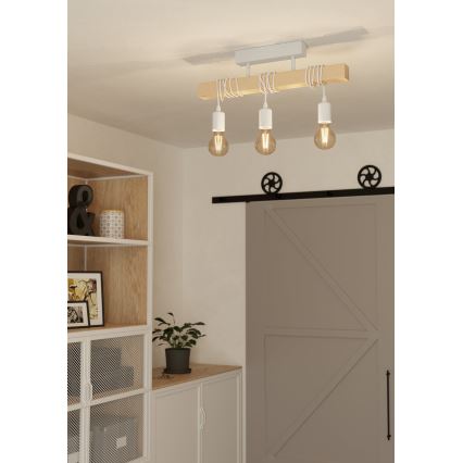 Eglo - Nadgradni luster TOWNSHEND 3xE27/60W/230V - FSC sertifikovano