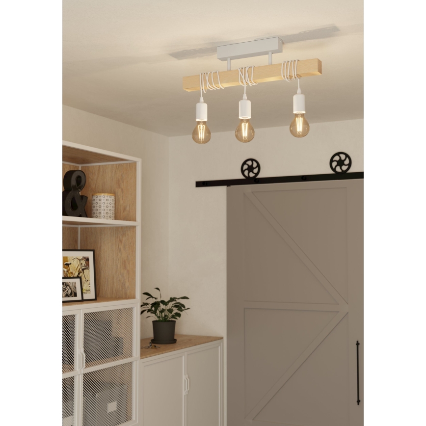 Eglo - Nadgradni luster TOWNSHEND 3xE27/60W/230V - FSC sertifikovano