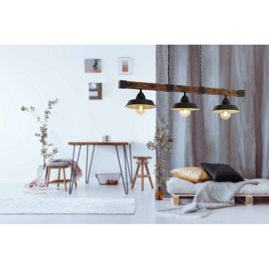 Eglo - Luster na lancu 3xE27/60W/230V - FSC sertifikovano