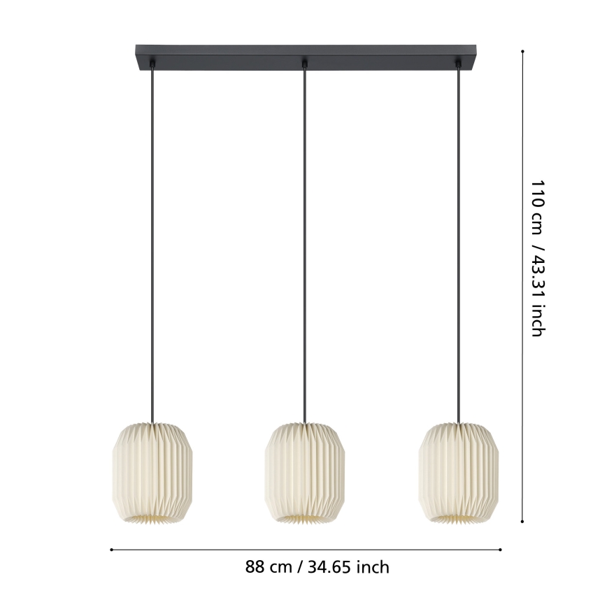 Eglo - Luster na sajli 3xE27/40W/230V