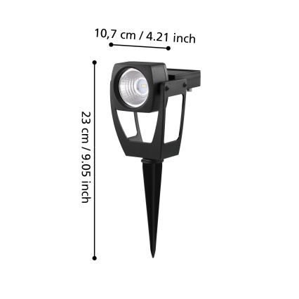 Eglo 48719 - LED Solarni reflektor SOLAR 1xLED/0,1W/3,2V IP44