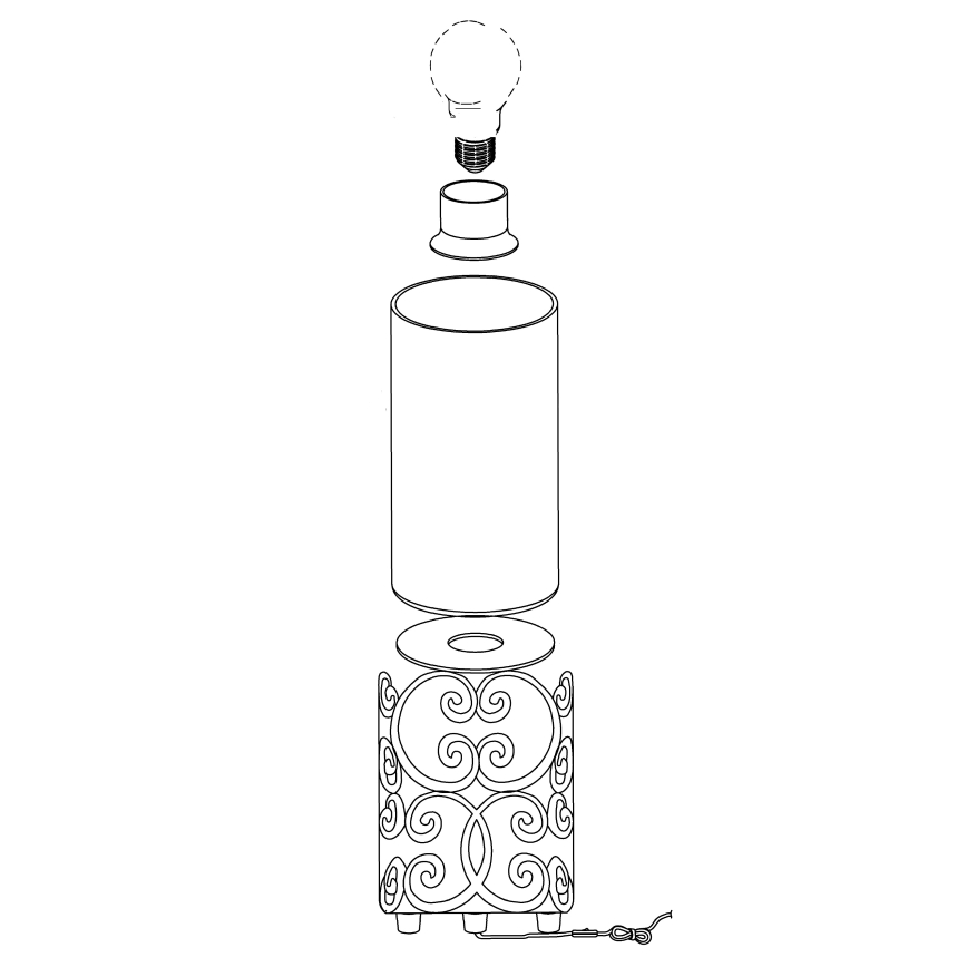 Eglo - Stona lampa 1xE27/60W/230V