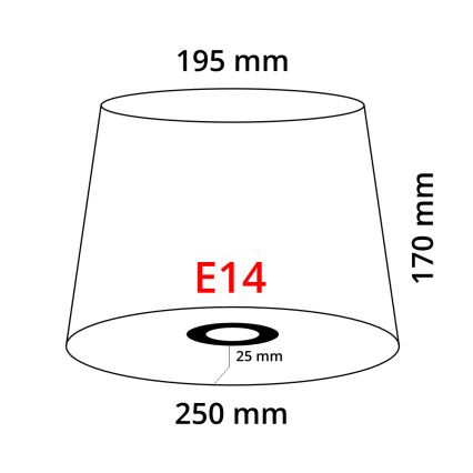 Eglo 49412 - Abažur VINTAGE bijelo nabrano E14 pr.25 cm