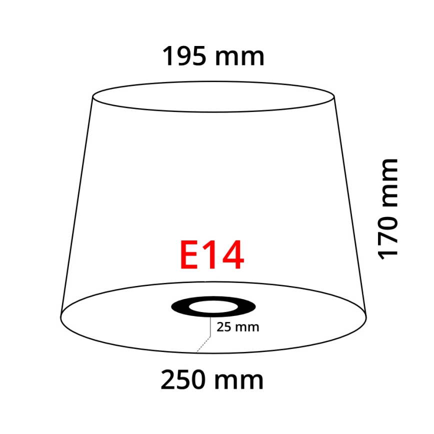 Eglo 49412 - Abažur VINTAGE bijelo nabrano E14 pr.25 cm