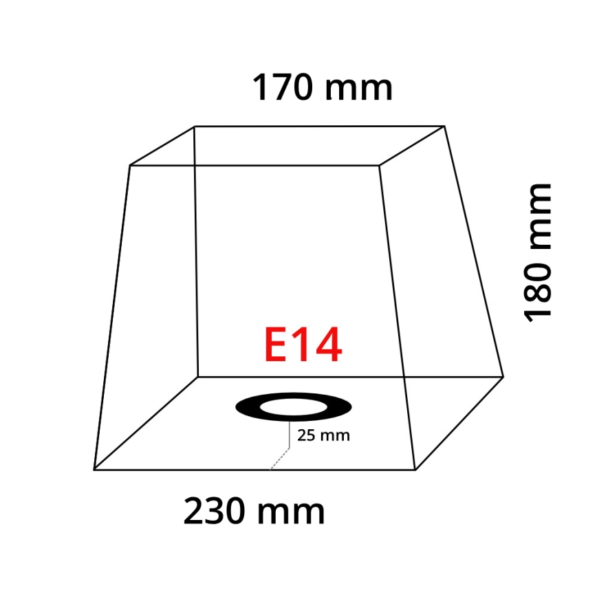 Eglo 49422 - Abažur za podnu lampu VINTAGE braon E14 23x23 cm