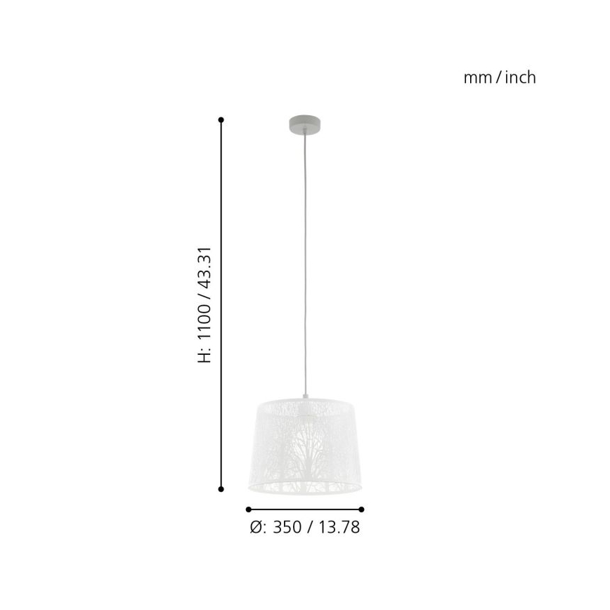 Eglo - Luster na sajli 1xE27/60W/230V