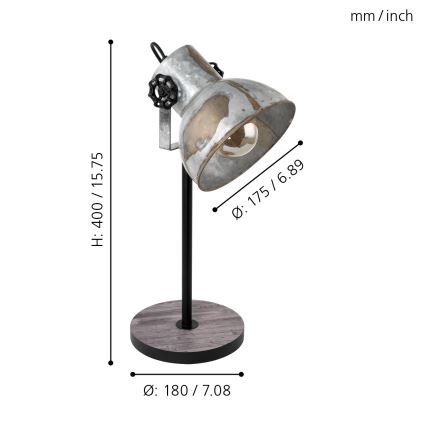 Eglo - Stona lampa 1xE27/40W/230V
