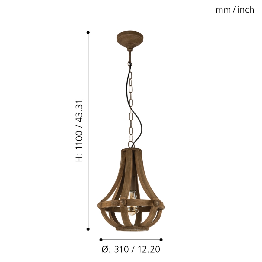 Eglo - Viseća lampa 1xE27/60W