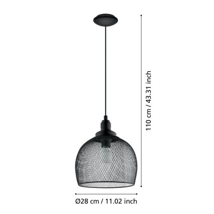 Eglo - Viseća lampa 1xE27/60W