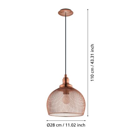 Eglo - Viseća lampa 1xE27/60W