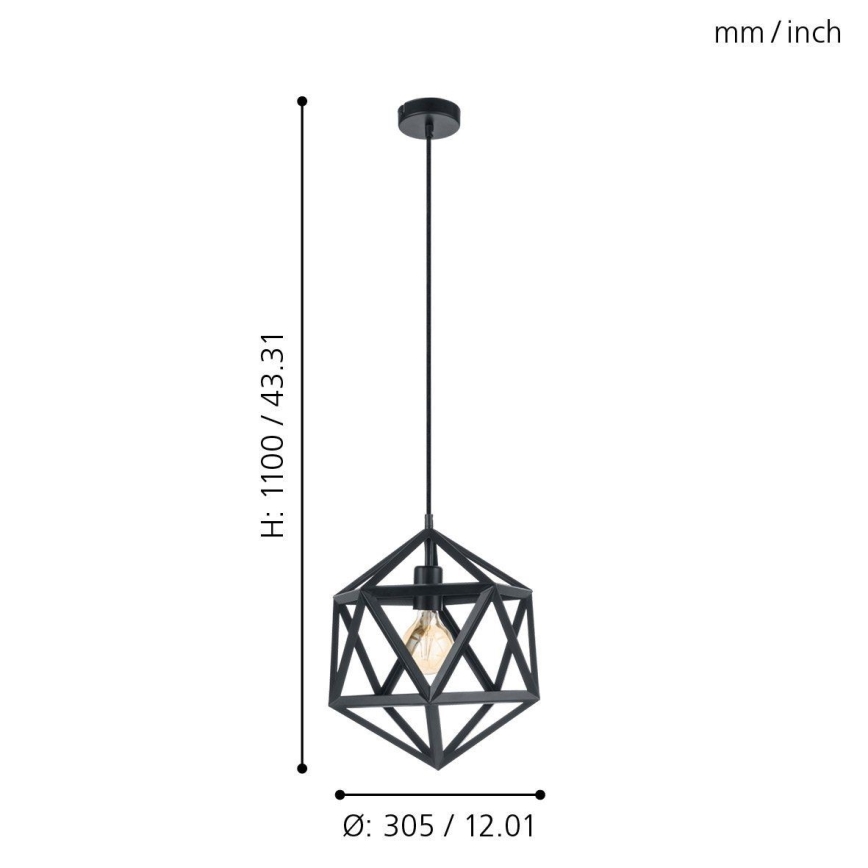 Eglo - Viseća lampa 1xE27/60W/230V