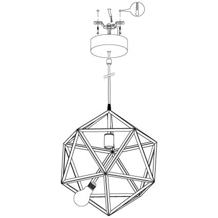 Eglo - Viseća lampa 1xE27/60W/230V