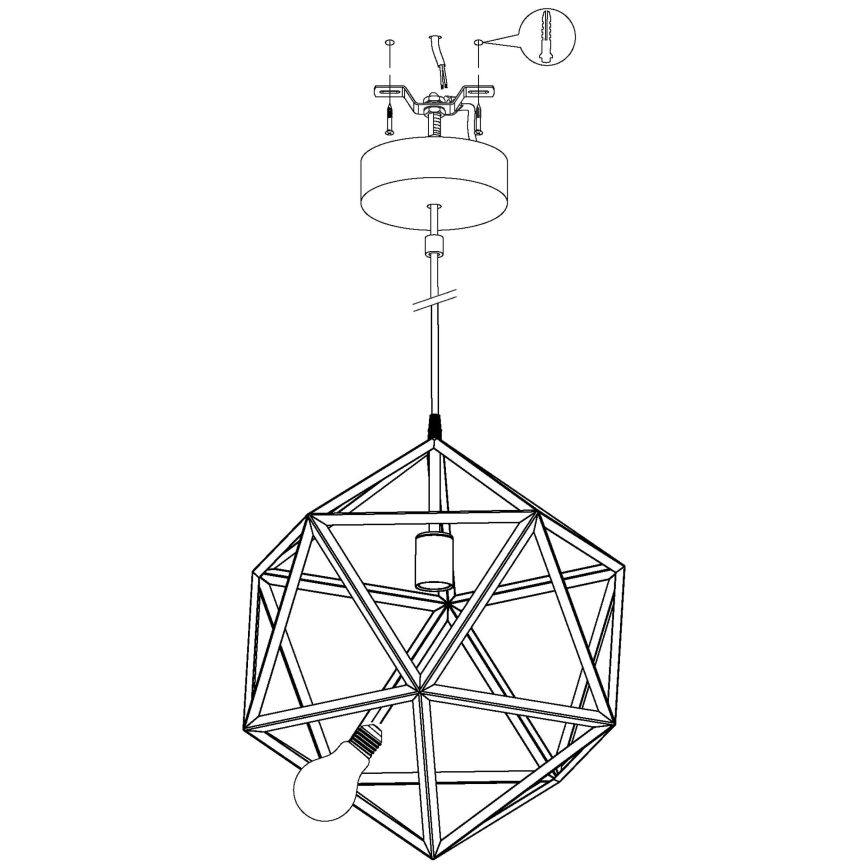 Eglo - Viseća lampa 1xE27/60W/230V