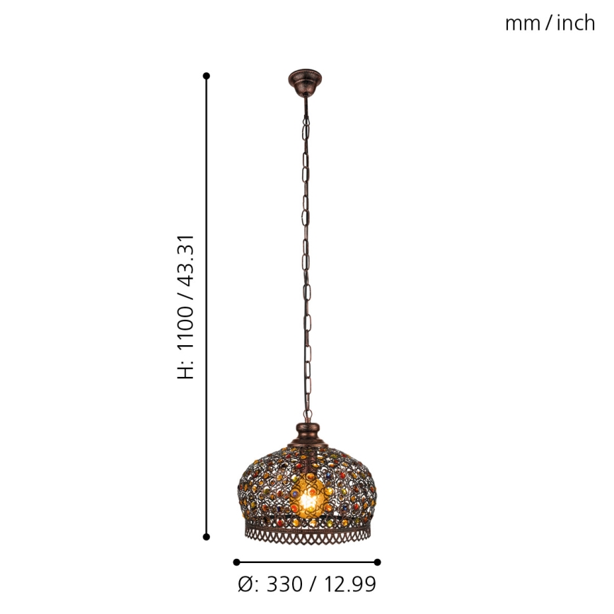 Eglo - Viseća lampa 1xE27/60W