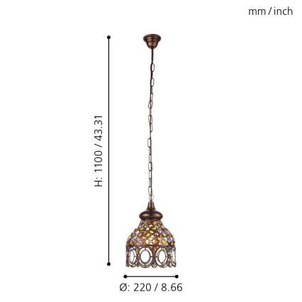 Eglo - Viseća lampa 1xE27/60W