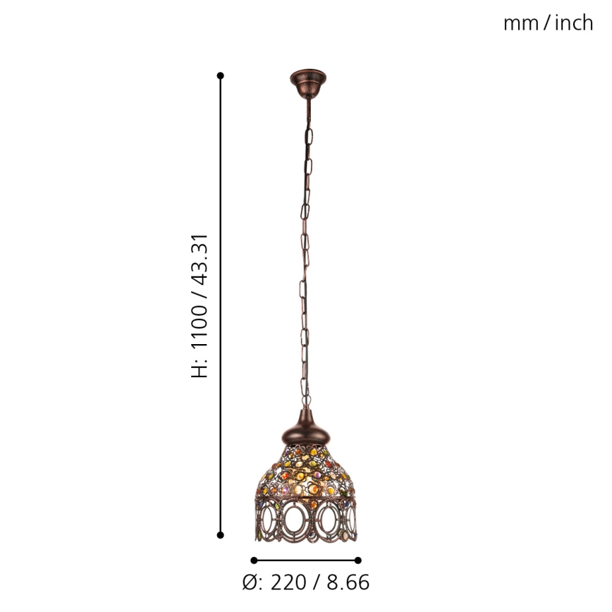 Eglo - Viseća lampa 1xE27/60W