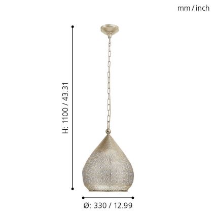 Eglo - Viseća lampa 1xE27/60W