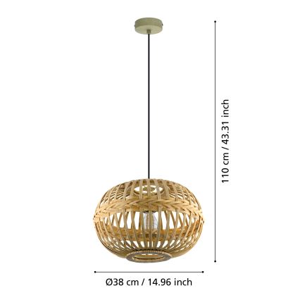 Eglo - Viseća lampa 1xE27/60W