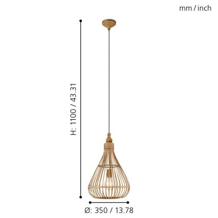 Eglo - Viseća lampa 1xE27/60W
