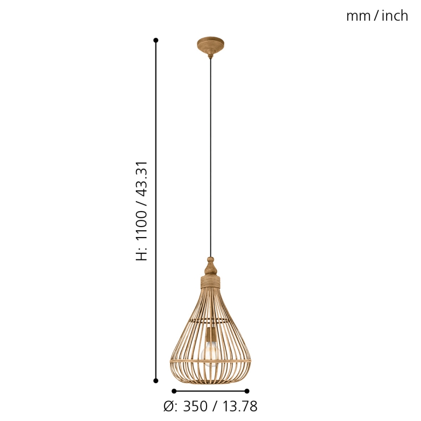 Eglo - Viseća lampa 1xE27/60W
