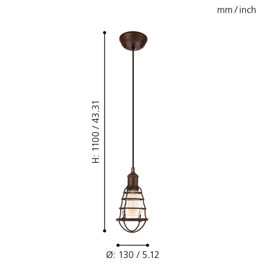 Eglo - Viseća lampa 1xE27/60W